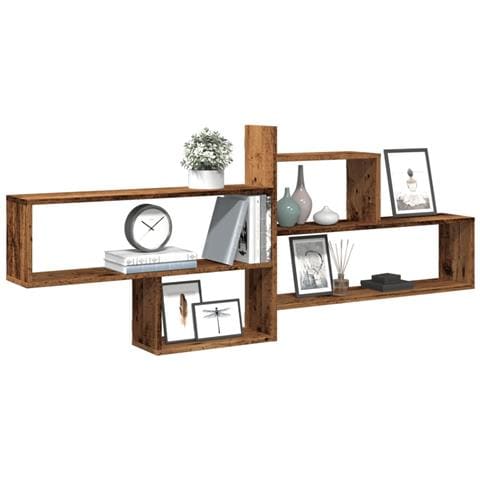 Mensola A Parete Legno Antico 167,5x18x68 Cm In Truciolato - Foto 3