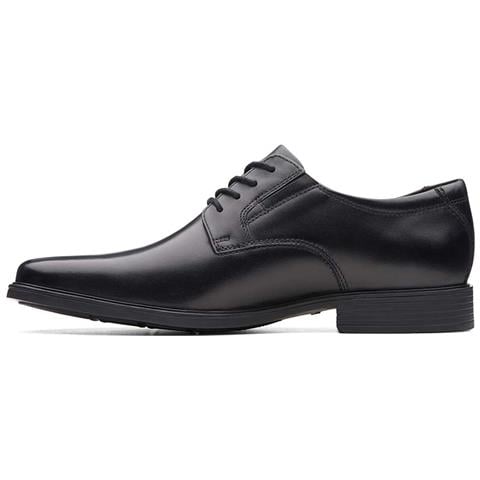 Uomo Tilden Plain Nero In Pelle Mezza Scarpa Elegante 41 - Foto 2