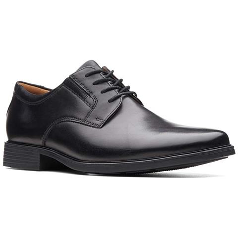 Uomo Tilden Plain Nero In Pelle Mezza Scarpa Elegante 41 - Foto 3