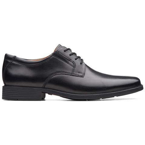Uomo Tilden Plain Nero In Pelle Mezza Scarpa Elegante 41 - Foto 1