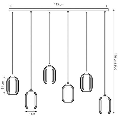 Lampada A Sospensione Verdi - Nero - Metallo - 115x22x140 Cm - Foto 5