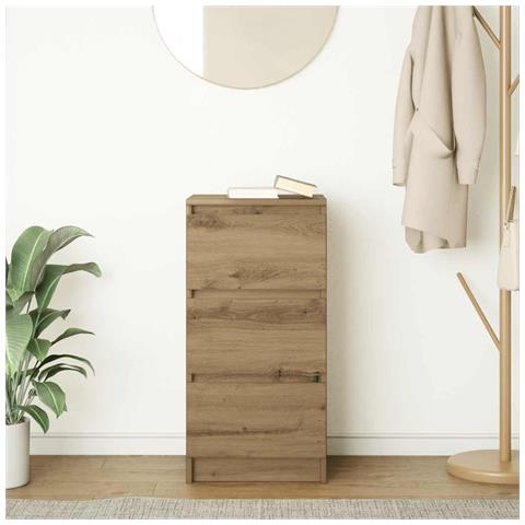 Credenza Rovere Artigianale 37,5x35x76 cm in Legno Multistrato - Foto 9