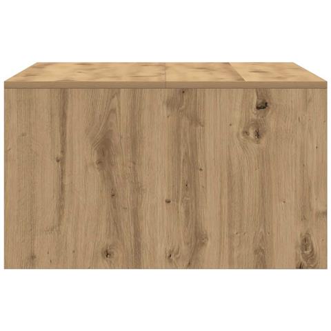 Tavolino Salotto con Cassetti Rovere Artigianale 70,5x70x40 cm - Foto 2