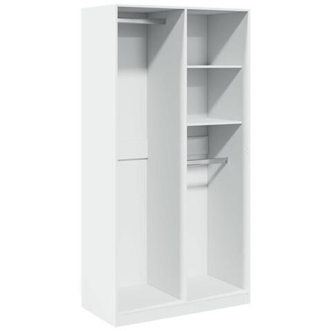Armadio Bianco 100x50x200 Cm In Legno Multistrato - Foto 2