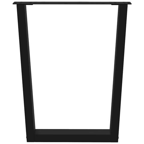 Gambe Per Tavolo Da Pranzo A V 2 Pz Nero 70x(72-73,3)cm Acciaio - Foto 3
