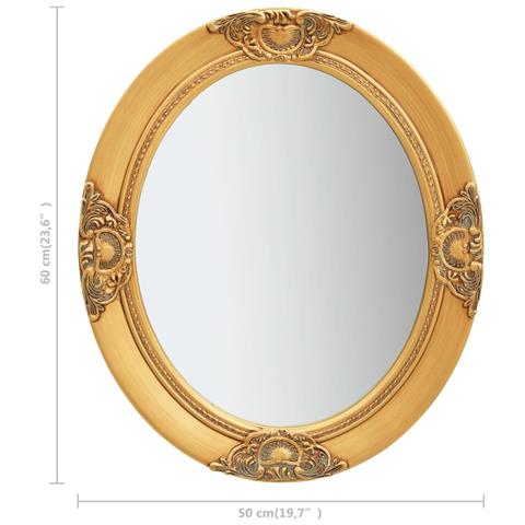 Specchio Da Parete Stile Barocco 50x60 Cm Oro - Foto 6