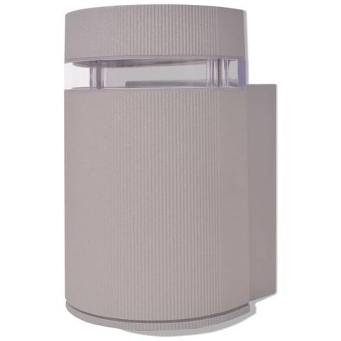 Lusso Casadino -  Luce Da Parete Per Esterno Semi-cilindrica In Alluminio Grigio - Foto 1