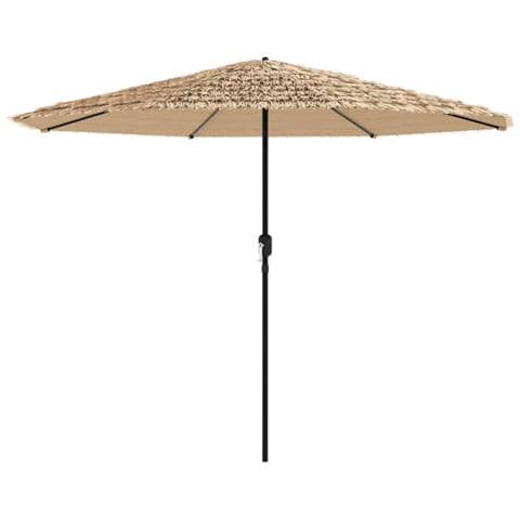 Ombrellone Giardino Con Palo In Acciaio Marrone 324x324x247 Cm - Foto 2