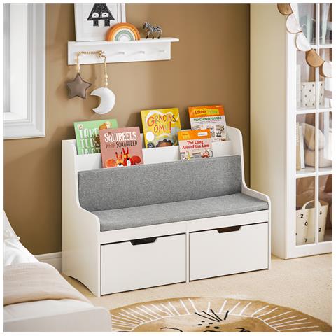 Panca Con Libreria Per Bambini 100x45x70cm Kmb66-w - Foto 7
