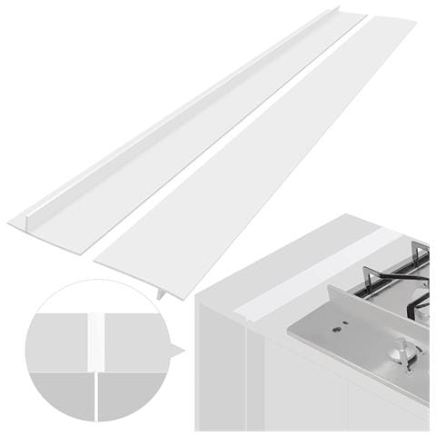 La Striscia Del Fornello Mantiene Pulito Tra Il Fornello E Il Mobile 61,5 Cm Confezione Da 2 White - Foto 1