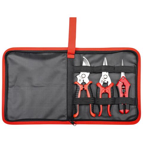Set Di Cesoie Da Potatura Da Giardino 3 Pezzi Con Borsa Di Tela - Foto 1