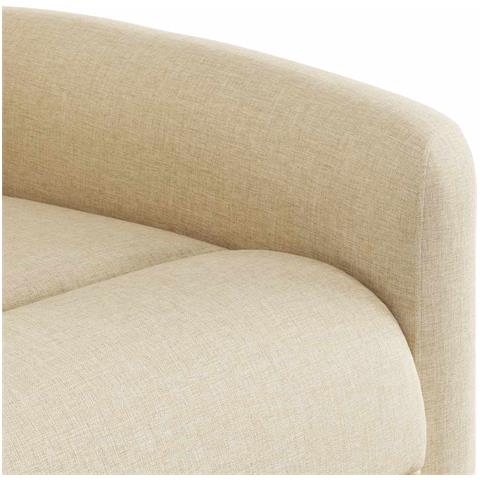 Poltrona Massaggiante Reclinabile Crema in Tessuto - Foto 9