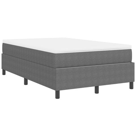 Letto Box Spring con Materasso Grigio Chiaro Matrimoniale in Tessuto a Corduroy - Foto 9