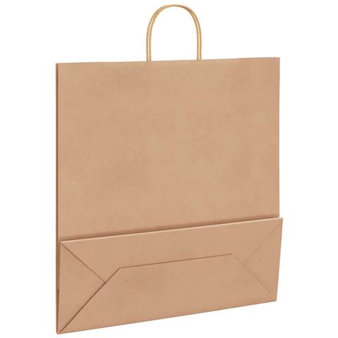 Sacchetti di Carta 250 pz con Manici Marrone 45x17x48 cm - Foto 9