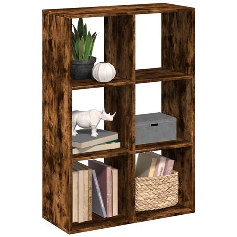 Libreria Divisorio Rovere Fumo 69,5x29x103,5cm in Truciolato - Foto 2