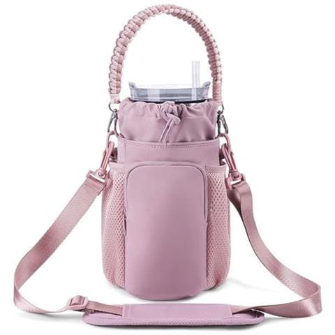 Borsa A Tracolla Da Esterno Per Borraccia: Porta Borraccia Portatile E Versatile Pink - Foto 1