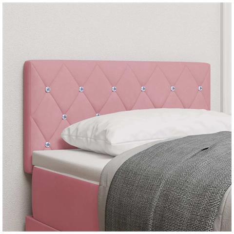 Testiera LED con luci a strisce a LED Rosa 80 cm Velluto - Foto 2