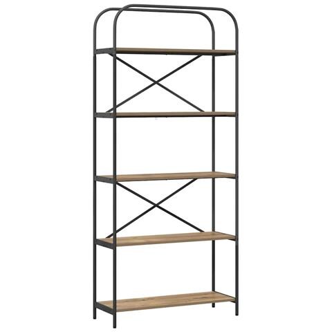 Libreria rovere artigianale 80 x 30 x 183 cm Legno multistrato - Foto 1