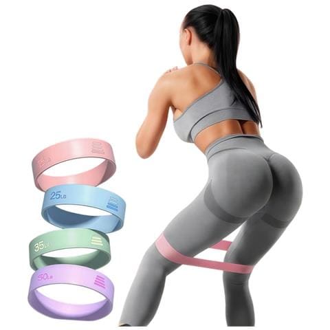 Set Di Bande Di Resistenza Per Yoga - 4 Bande Elastiche Antiscivolo In Silicone Per Fitness A Casa, Squat E Allenamento Dei Glutei - Foto 1