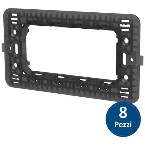 Supporto A 4 Moduli Portafrutto Compatibile Serie Biticino Matix 8 Pezzi - Foto 1