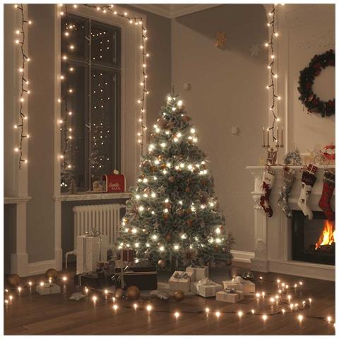 Lusso Casadino - Stringa Di Luci Con 400 Led 40 M 8 Effetti Luce Bianco Caldo - Foto 7