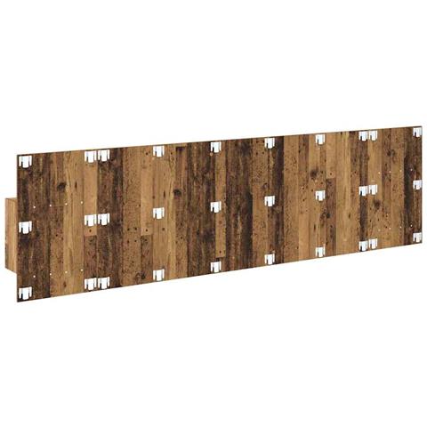 Testata con Comodino 3 pcs Legno vecchio Legno multistrato - Foto 9