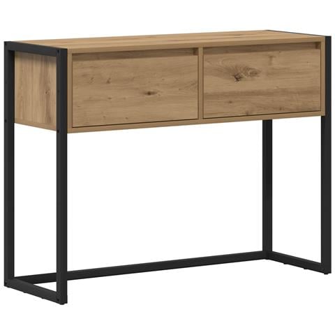 Tavolino Rovere Artigianale 100 x 36 x 75 cm Legno multistrato - Foto 1