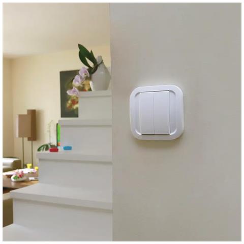 Interruttore A Parete Wireless A 2 Pulsanti Per Sistema Zigbee, Bianco - Foto 4