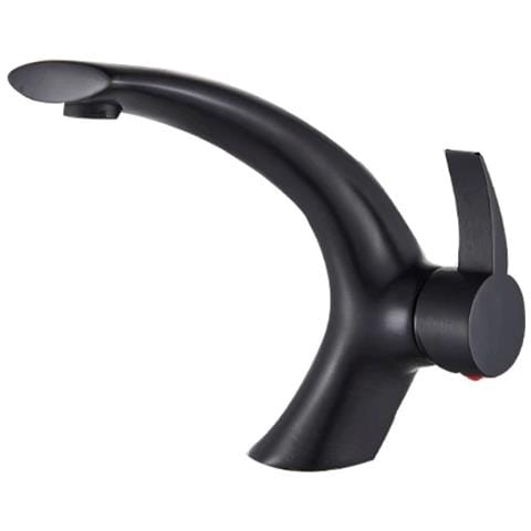 Rubinetto per lavabo da bagno, Blackswan, tipo M54, modello nero opaco, misura 17,5 cm - Foto 1