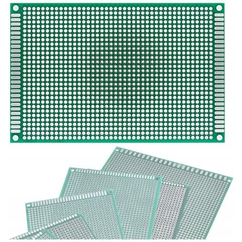 Piastra Prototipale Universale Doppia Faccia 80 X 120 Mm - Fori 2,54 Mm | Montaggio Tht | Elettronica Prototipale - Foto 1