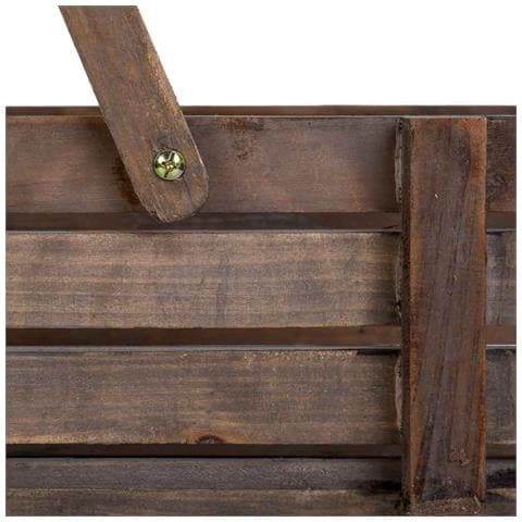 2 Cestini In Legno Con Manici Pieghevoli 61,5x38x43h- 59x27x35,5h Cm - Foto 8