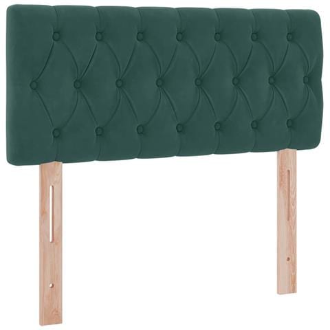Letto con Contenitore Verde Scuro 100 x 200 cm Velluto - Foto 9