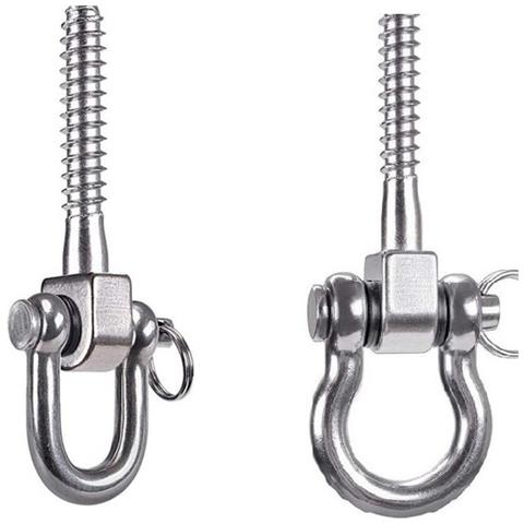 Ganci A Forma Di Arco 2 Pezzi — Acciaio Inossidabile, Finitura Liscia Per Altalene, Amache E Sedie Sospese - Foto 1