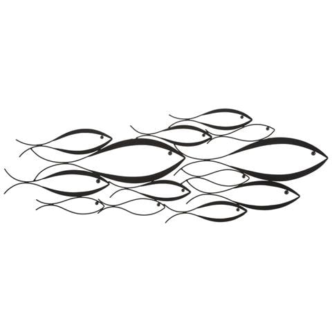 Decorazione In Metallo 3d Pesce 2-multicolore-metallo-100x1x35 Cm - Foto 1