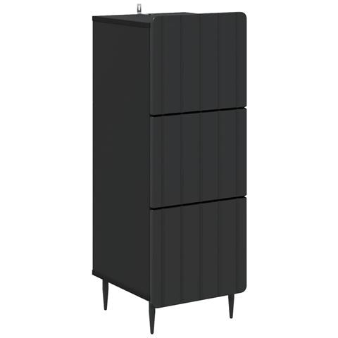 Mobile con Cassetti Nero 33 x 34,5 x 92 cm Legno ingegnerizzato - Foto 1