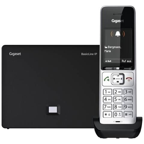 BasicLine IP + COMFORT 500HX Telefono DECT Identificatore di chiamata Nero, Argento - Foto 1