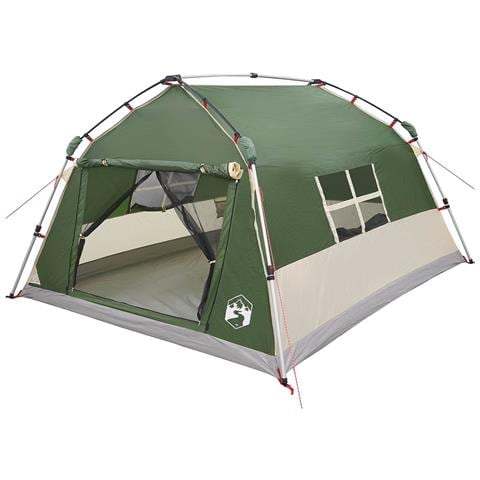 Tenda istantanea resistente all'acqua 4 persona Verde - Foto 1