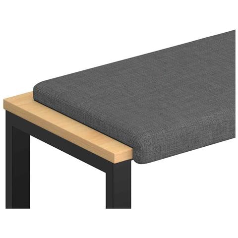 Cuscino per panchina Tessuto Grigio Scuro Profondità 35 cm - Foto 1