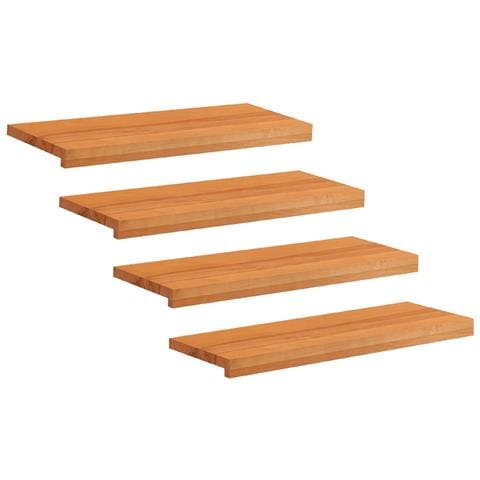 Tappeti per scale 4 pz 80 x 30 x 2 cm Marrone Chiaro - Foto 1