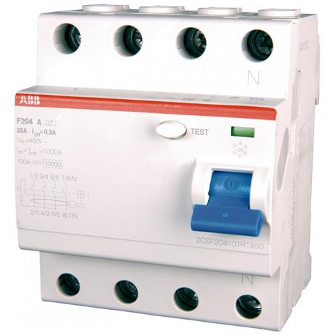 Interruttore Differenziale Puro F204 A-25/0,3 4p 25a 300ma (f427837) - Foto 1