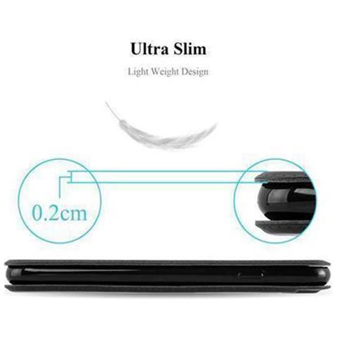 Custodia Compatibile Con Huawei P7 In Nero Cometa - Coperchio Protettivo Con Chiusura Magnetica, Funzione Stand E 2 Finestre Di Visualizzazione - Foto 9