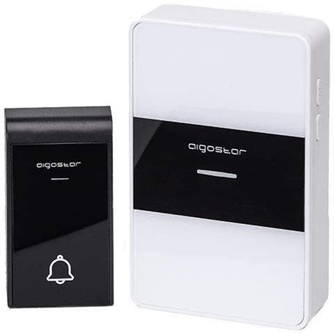 Campanello Senza Fili A Batterie Wireless Digitale Ip44 Porte Casa Ufficio Porta 150m Aigostar Bianco - Foto 1
