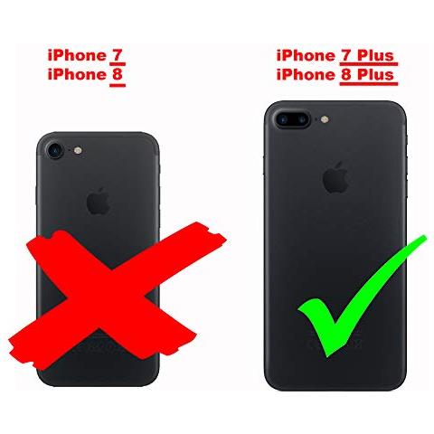 Catena Di Telefoni Cellulari Compatibile Con Apple Iphone 8 Plus / 7 Plus / 7s Plus In Nero Argento - Coperchio Protettivo In Silicone Con Anelli D'oro, Cinturino In Corda E Custodia Staccabile - Foto 2