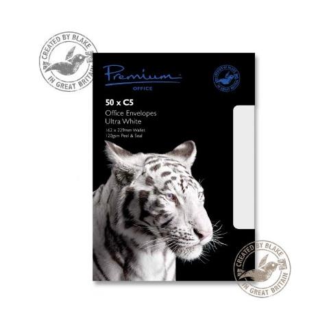Premium Ufficio C5 162 X 229 Mm 120 Gsm Peel Seal Buste Wallet (34214) Ultra Bianco Wove - Confezione Da 50 - Foto 2