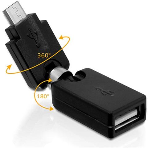 Adattatore Ruotabile Usb A Femmina - Micro Usb Maschio - Foto 2