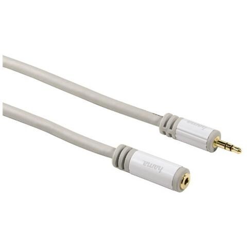 Extension Cable, 3.5 mm jack plug - 3.5 mm jack socket, 2.5 m 2.5m 3.5mm Grigio cavo audio - Foto 1