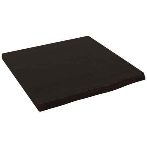 Piano Bagno Marrone Scuro 40x40x2 cm Legno Massello Trattato - Foto 1