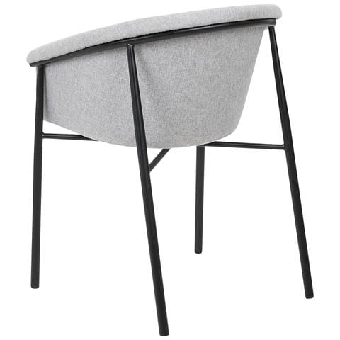 Set Di 2 Sedie Da Pranzo Tessuto Grigio Ames - Foto 8