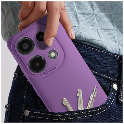 Cover Per Xiaomi Redmi Note 13 Pro 4g Silicone Mat Fotocamera Protetta - Foto 2