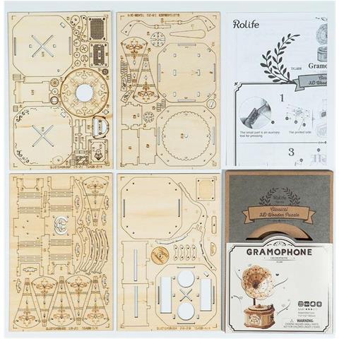 Puzzle In Legno 3d Grammofono - Foto 2